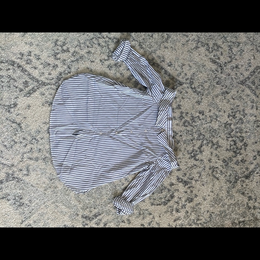 Off the shoulder button down blouse